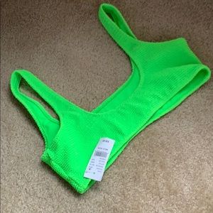 Neon green M bathing suit top